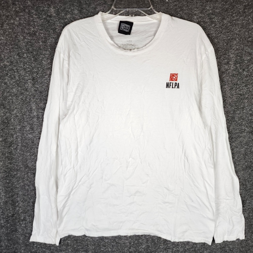 NFL Fanatics Pro Line Long Sleeve T-Shirt Mens L White NFLPA Football EUC